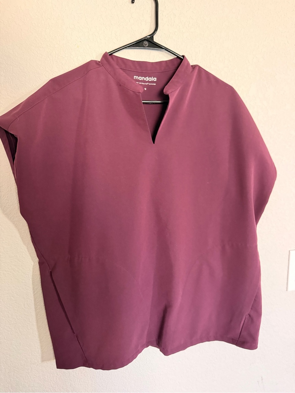 Mandala Women's Plum Notch-Neck Tunic Top